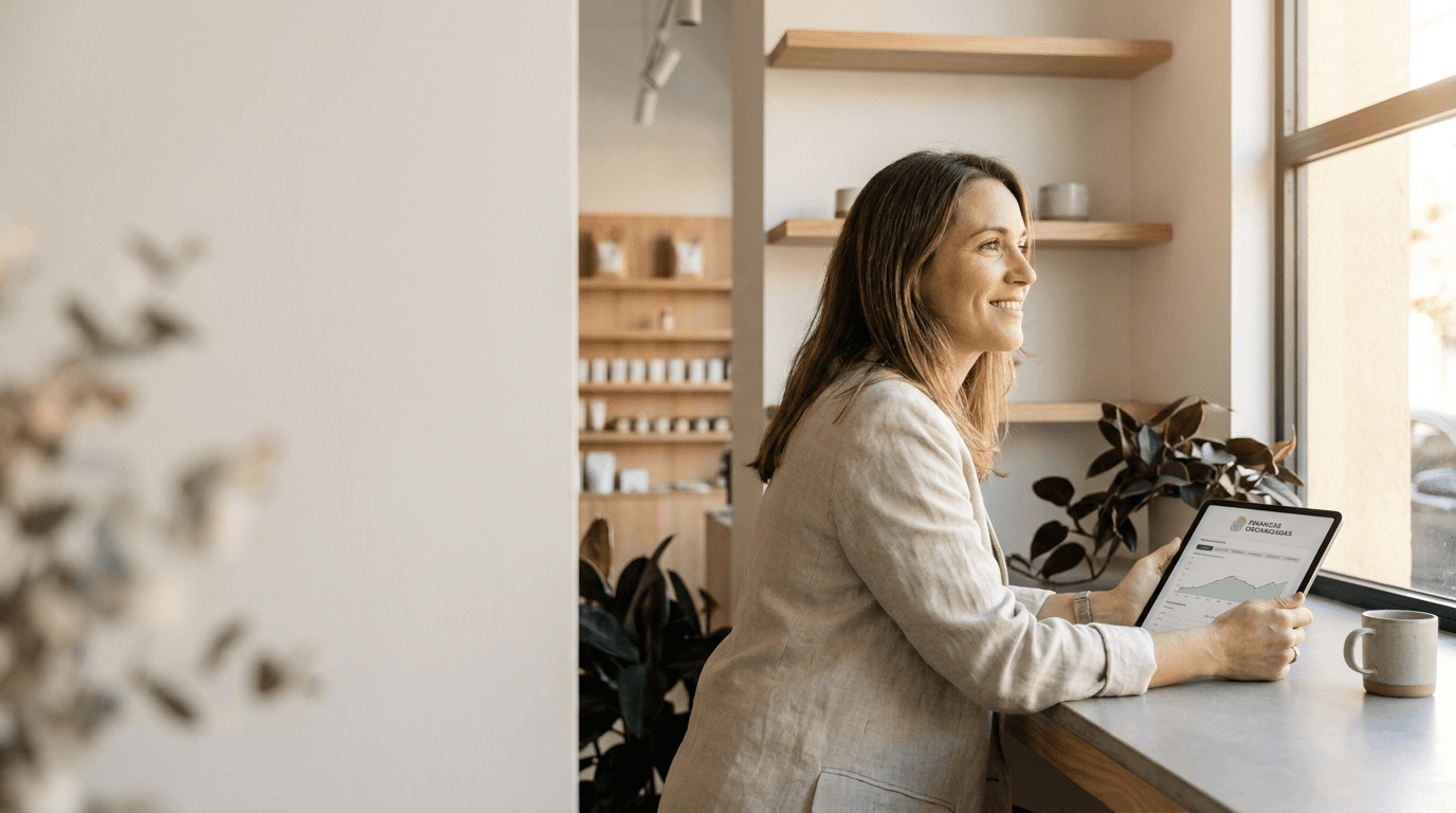 Dueña de una PyME con sus finanzas al día en bwcontrol